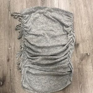 Express Gray Ruched Skirt